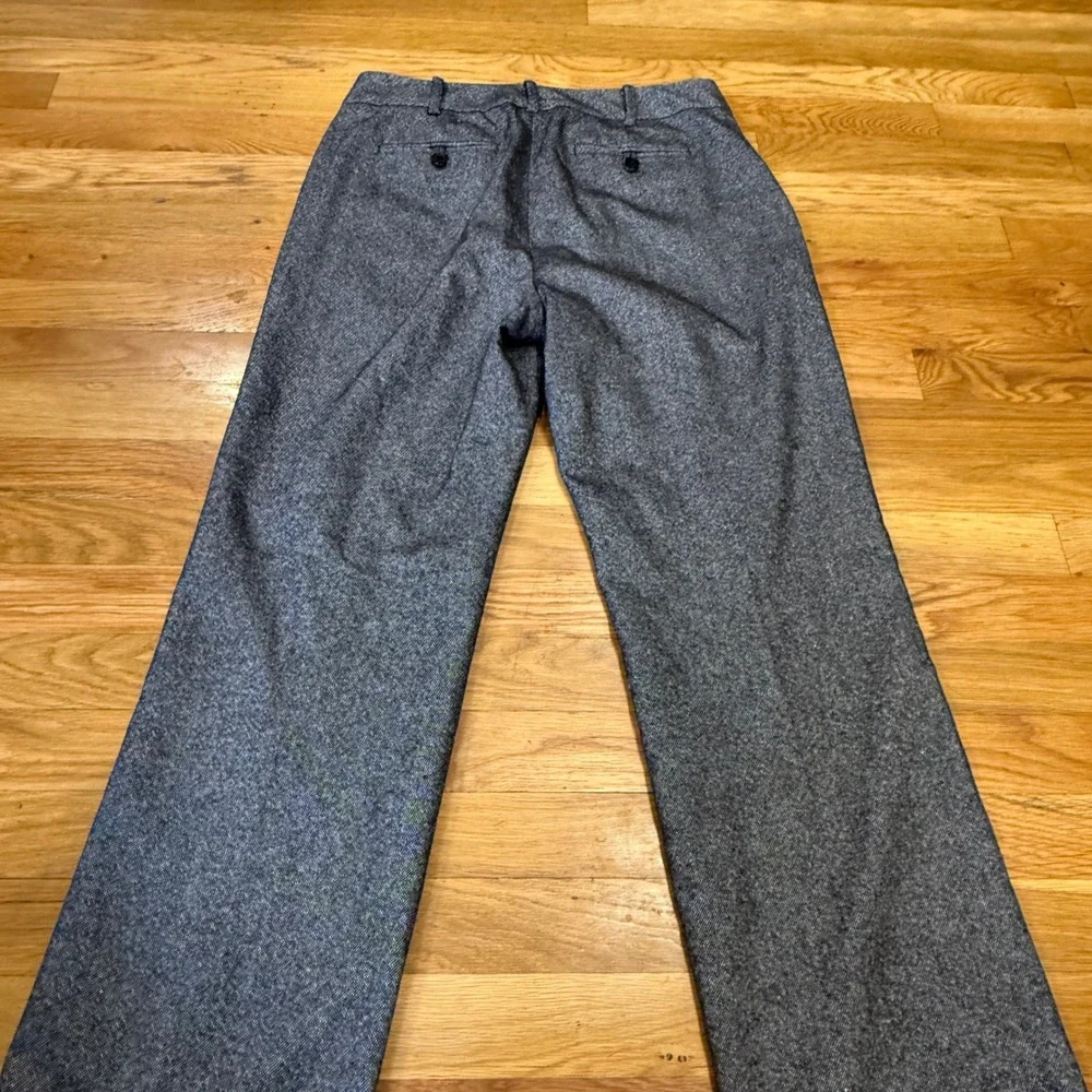 Talbots Grey Wool Blend Tweed Wide Leg Trousers Pants‎ Size 6